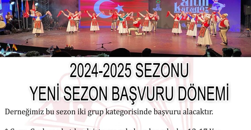 2024-2025 SEZONU YENİ KAYIT DÖNEMİ BAŞLAMIŞTIR. 